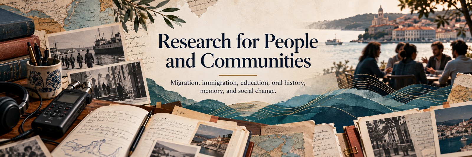 Research for People and Communities. Migration, immigration, education, oral history, memory, and social change.